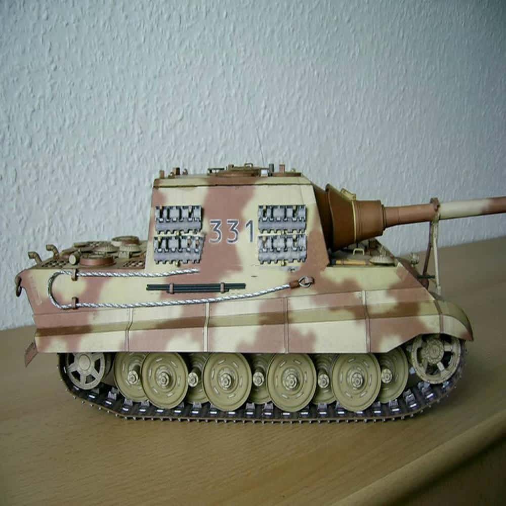 1:25 German Jagdtiger Heavy Tank Destroyer Paper Model – DIY Craft Kit