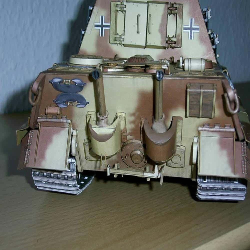 1:25 German Jagdtiger Heavy Tank Destroyer Paper Model – DIY Craft Kit - Image 3
