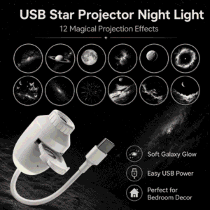 Silver Moon Galaxy Projection Lamp(12 projection effects)